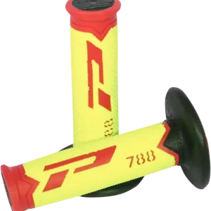 Poignées Offroad Triple Density 788 Closed End Rouge / Jaune Fluo / Noir PRO GRIP PA078800RGFN Azonnali szállítás