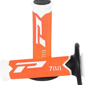 Poignées Offroad Triple Density 788 Closed End Blanc / Noir / Orange Fluo PRO GRIP PA078800WAFN Korlátozott ajánlat