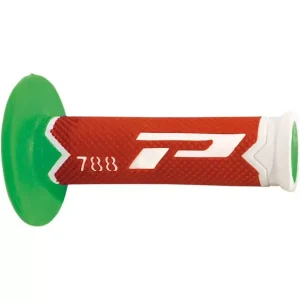 Poignées Offroad Triple Density 788 Bout fermé Blanc / Rouge / Vert PRO GRIP PA078800WRV Újdonság