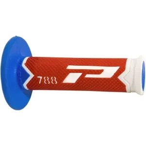 Poignées Offroad Triple Density 788 Bout fermé Blanc / Rouge / Bleu clair PRO GRIP PA078800WRA Ne maradj le