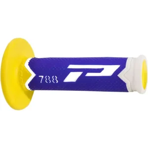 Poignées Offroad Triple Density 788 Closed End Blanc / Bleu / Jaune PRO GRIP PA078800WBY Azonnali szállítás