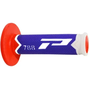 Poignées Offroad Triple Density 788 Bout fermé Blanc / Bleu / Rouge PRO GRIP PA078800WBR Akciós ár
