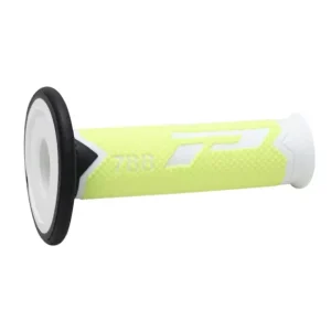Gyors kiszállítás Poignées Offroad Triple Density 788 Bout fermé Blanc / Noir / Jaune Fluo PRO GRIP PA078800WGFN