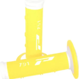 Különleges ajánlat Poignées Offroad Double Density 791 Closed End Blanc / Jaune Fluo PRO GRIP PA079100BIGF