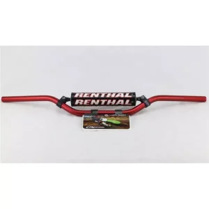 Guidon enduro rouge RENTHAL avec protection noire Rendeld meg most