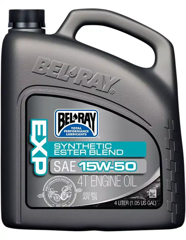 BEL-RAY Exp Semi-Synthetic Ester Blend 4-Stroke Huile Moteur 15W-50 4 Liter 99130-B4LW Azonnali szállítás