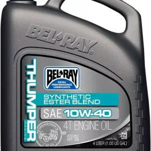 Expressz kézbesítés Bel-Ray Huile Thumper Racing Ester Blend Synthétique 4T 10W40 4 L. 99520-B4LW