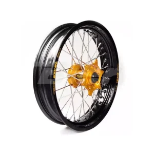 Vedd meg most Roue complète Haan Wheels jante noire 17-3,50 moyeu or 1 55106/3/2