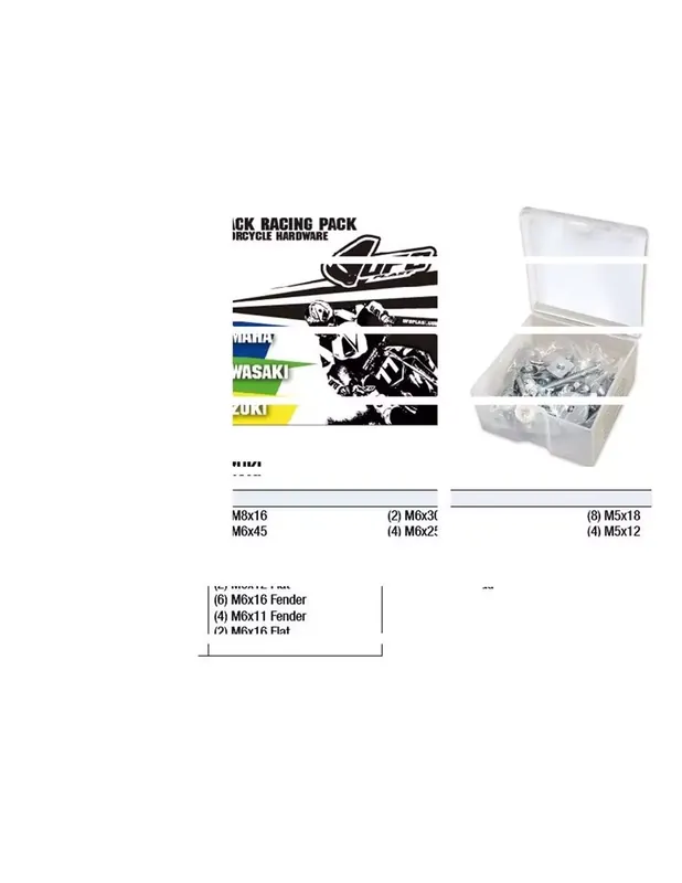 Gyors szállítás Kit visserie Racing Pack Yamaha-Kawasaki-Suzuki UFO-Plast AC02200