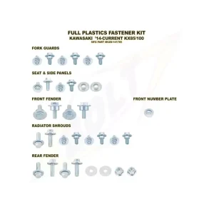 Expressz szállítás Kit de fixation en plastique KX85/100(14-20) Boulon KAW-141785