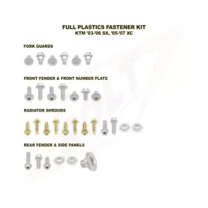 Utolsó esély Kit de fixation en plastique SX(03-06) XC(05-07) Boulon KTM-0306SX0507XC