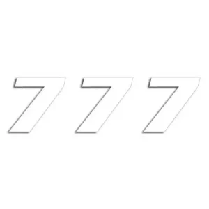 Lot de 3 décalcomanies One Series Number 7 White Blackbird Racing 5049-10-7 Legnépszerűbb