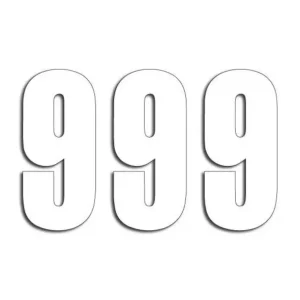 Pack de 3 autocollants Numbers Three Series 9 Blackbird Racing 5047-10-9 Szuper akció