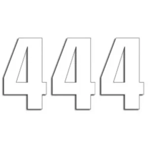 Lot d‘autocollants de course Two Series Number 4 White Blackbird de 3 5048-10-4 Vedd meg most