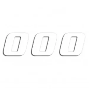 Lot de 3 décalcomanies One Series Number 0 White Blackbird Racing 5049-10-0 Árcsökkenés