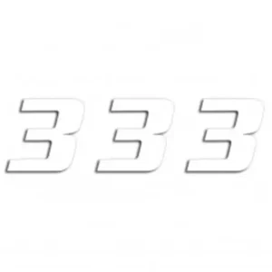 Lot de 3 décalcomanies One Series Number 3 White Blackbird Racing 5049-10-3 Vásárlói kedvenc