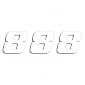 Lot de 3 décalcomanies One Series Number 8 White Blackbird Racing 5049-10-8 Biztonságos vásárlás