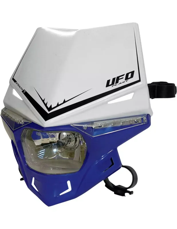 Support de phare Stealth (12V-35W et LED) bicolore blanc-reflex-bleu UFO-Plast PF01715-W089 Akció