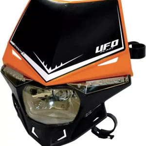 Ajánlat Support de phare Stealth (12V-35W et LED) bicolore orange-noir UFO-Plast PF01715F-001