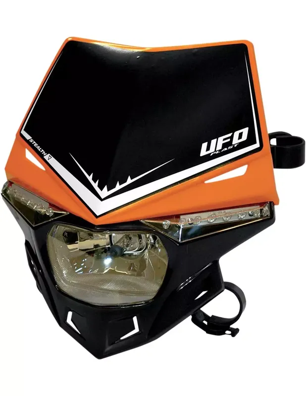 Ajánlat Support de phare Stealth (12V-35W et LED) bicolore orange-noir UFO-Plast PF01715F-001